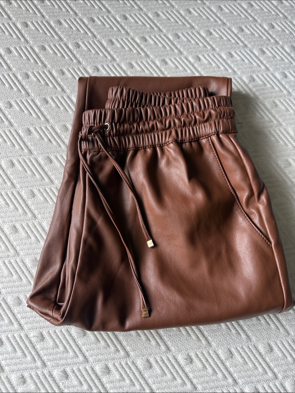 Marc New York Brown Leather Trousers